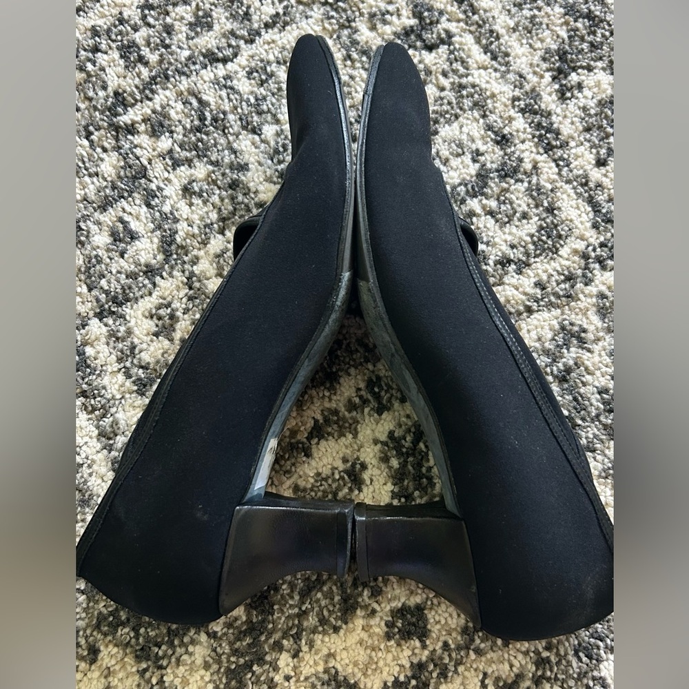 Thierry Robotin Oxford Fabric Stretch Italian Leather Slip On Pumps | EU 40 US 9 - Picture 3 of 9